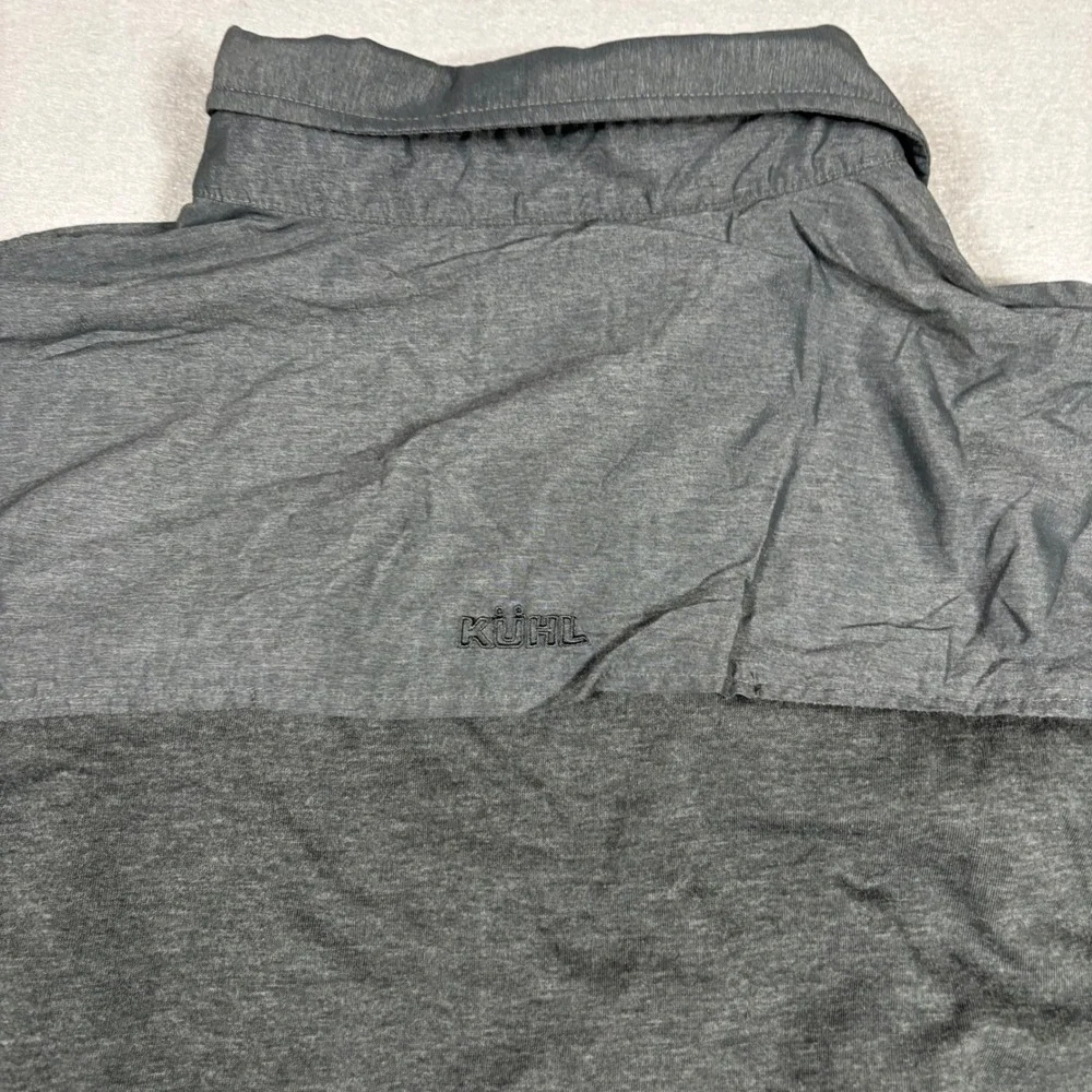 Kuhl Mens Gray Hybrid Long Sleeve Button Down Hiking Shirt Large L Utility